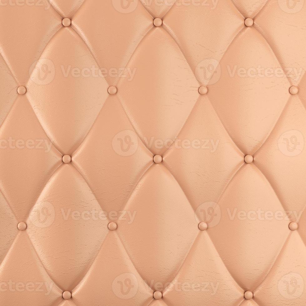 Stitched upholstery leather bright background with buttons photo