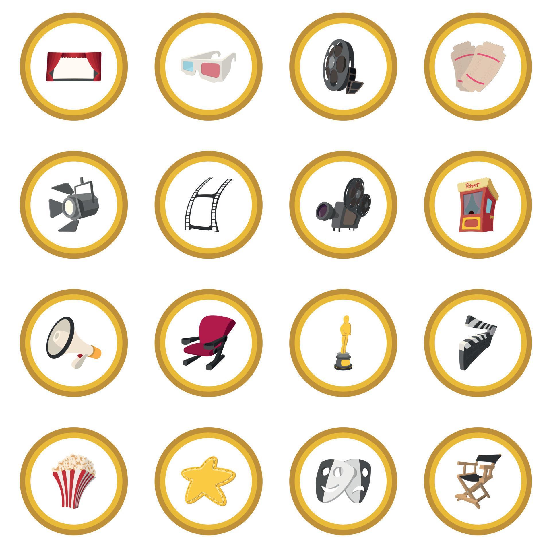 Cinema cartoon icon circle 8937578 Vector Art at Vecteezy