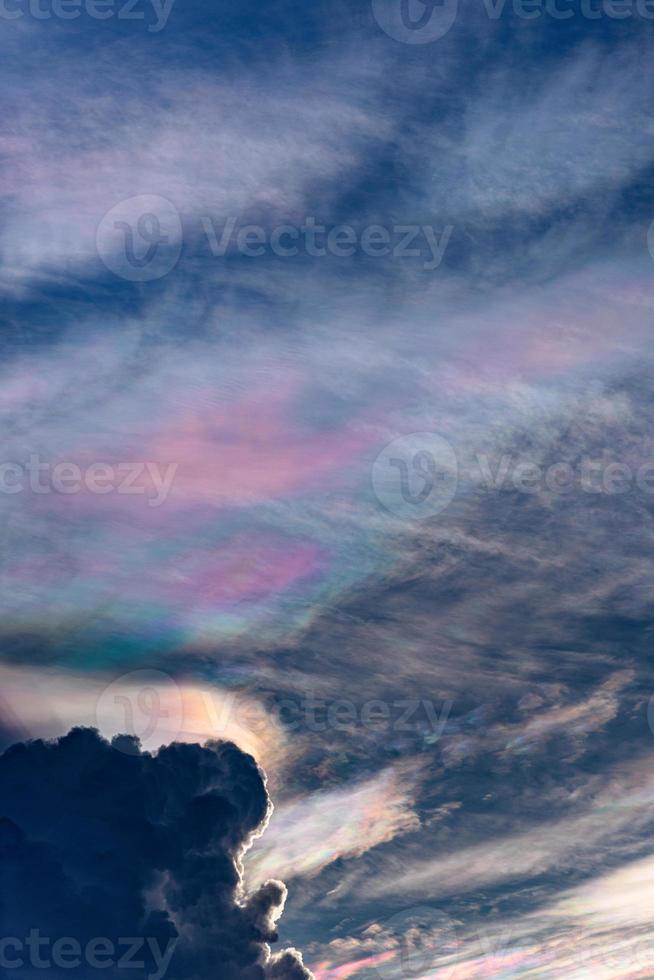 Iridescent Pileus Cloud and sky photo