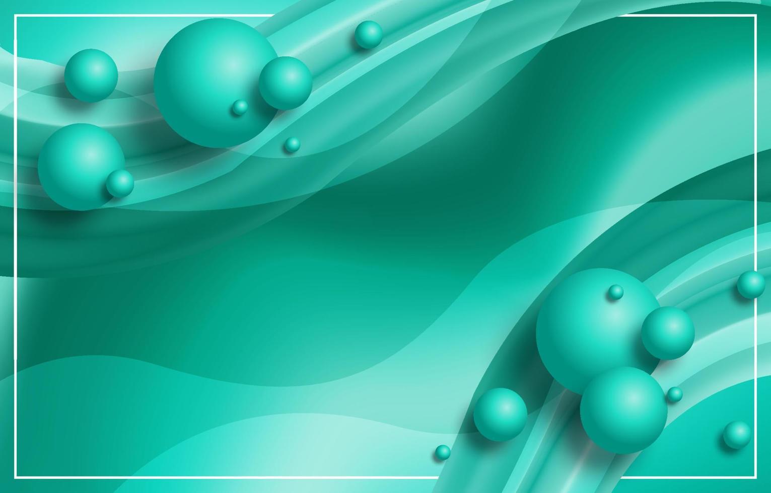 Abstract Mint Liquid Wave Background vector