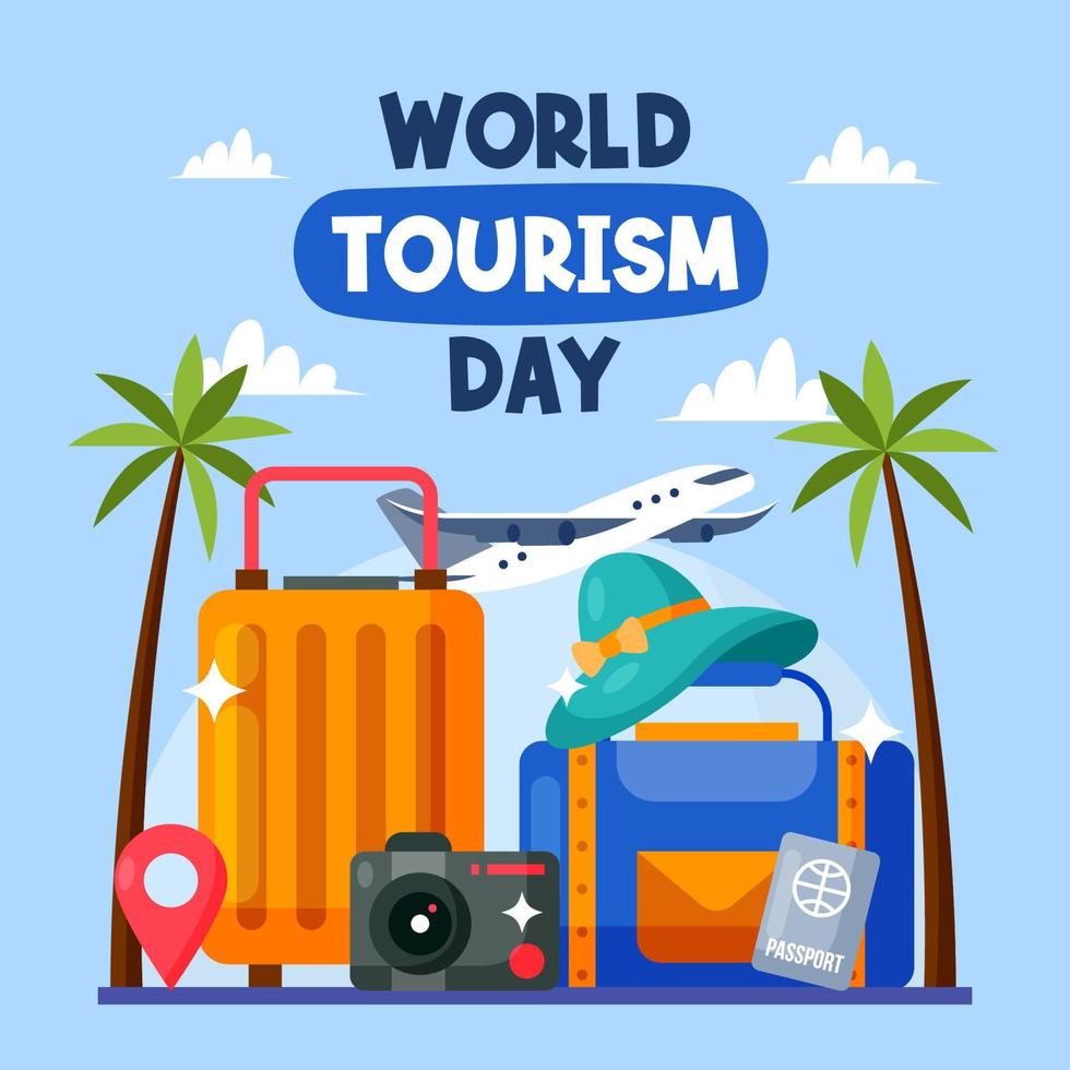 World Tourism Day Concept vector