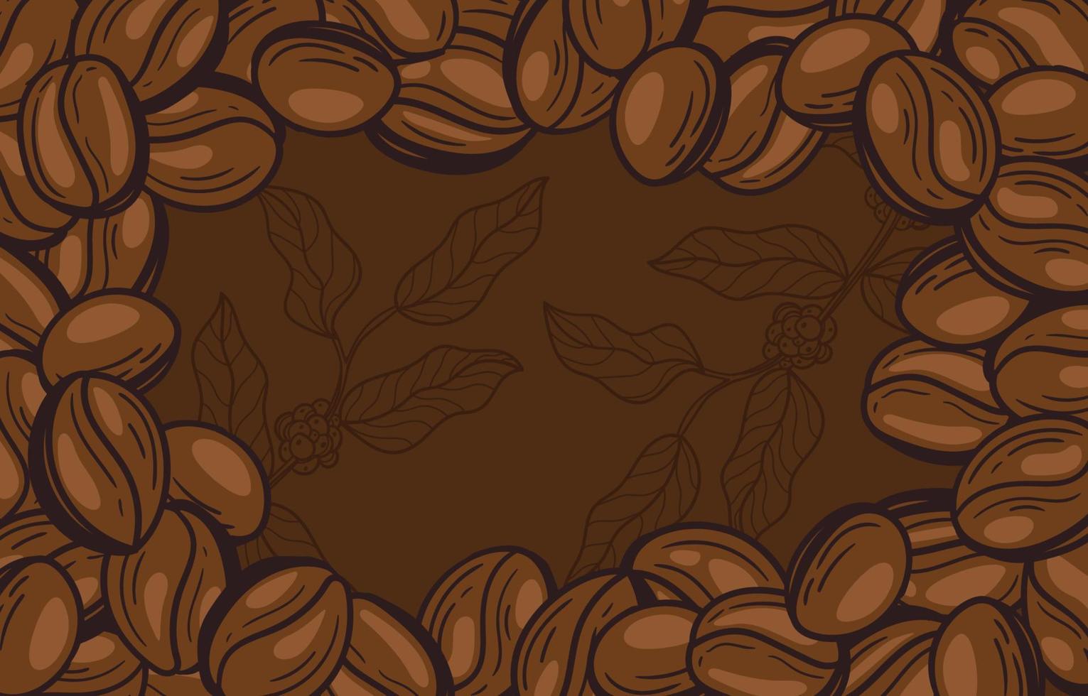 Fondo de granos de café vector