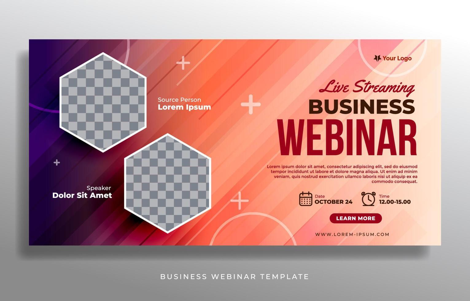 Business Webinar Poster Background vector