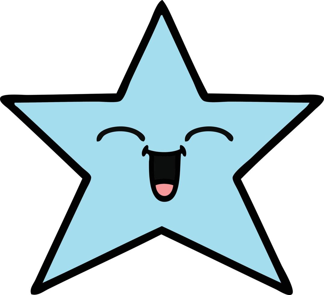 cute cartoon star fish vector