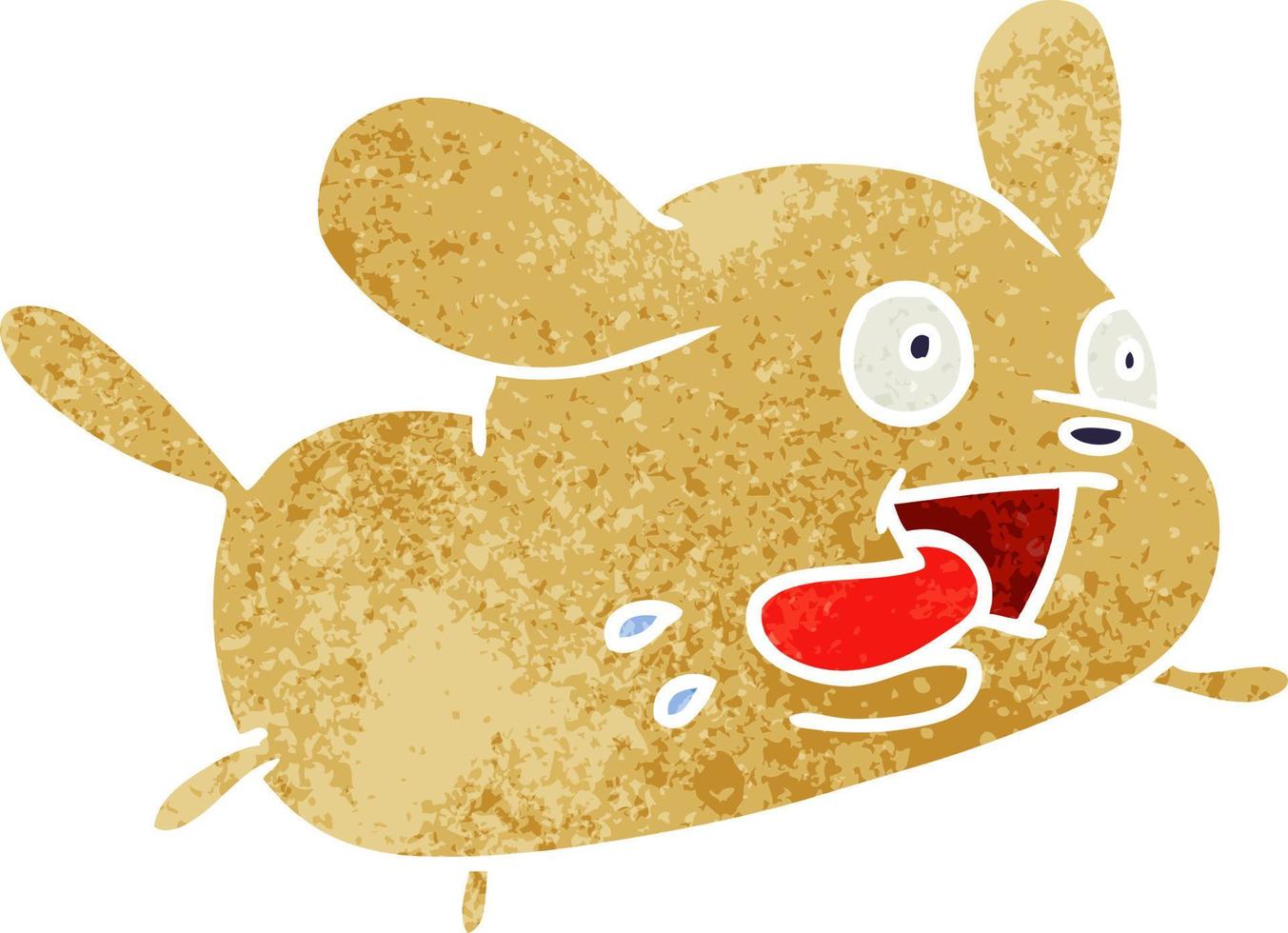 retro cartoon of cute kawaii dog vector