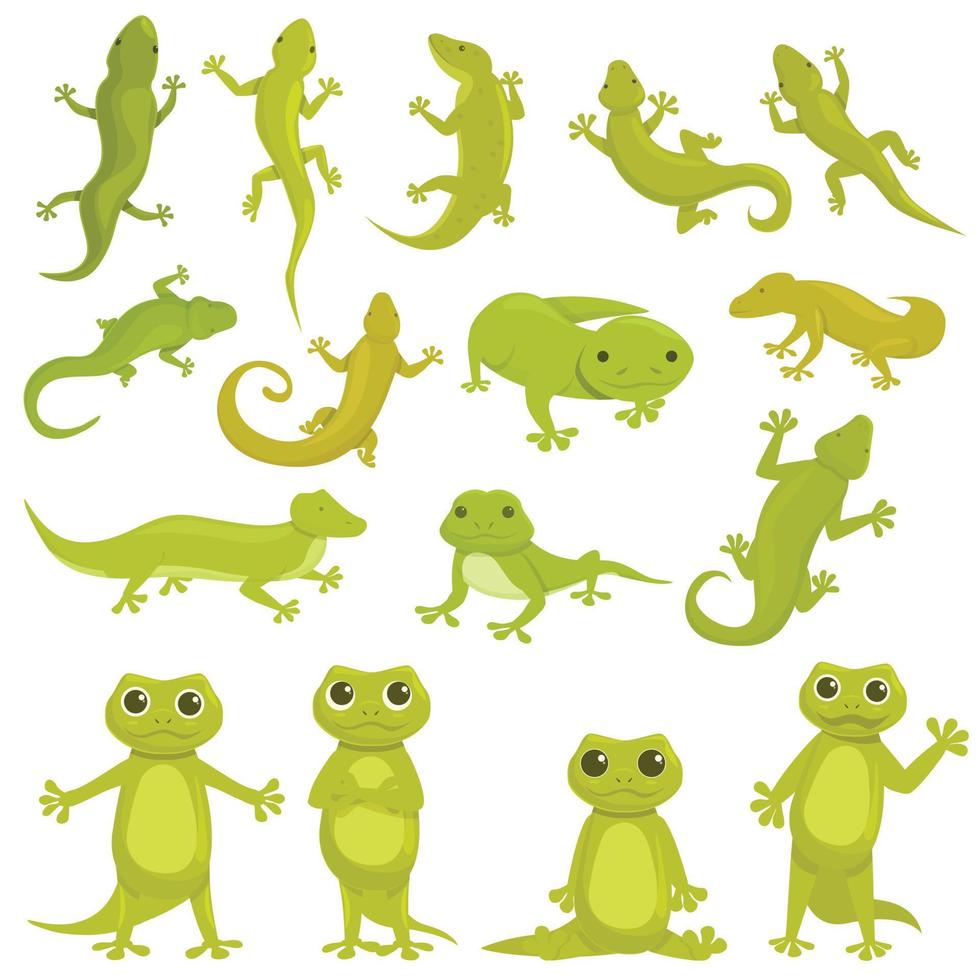 vector de dibujos animados de icono de gecko. animales camaleon
