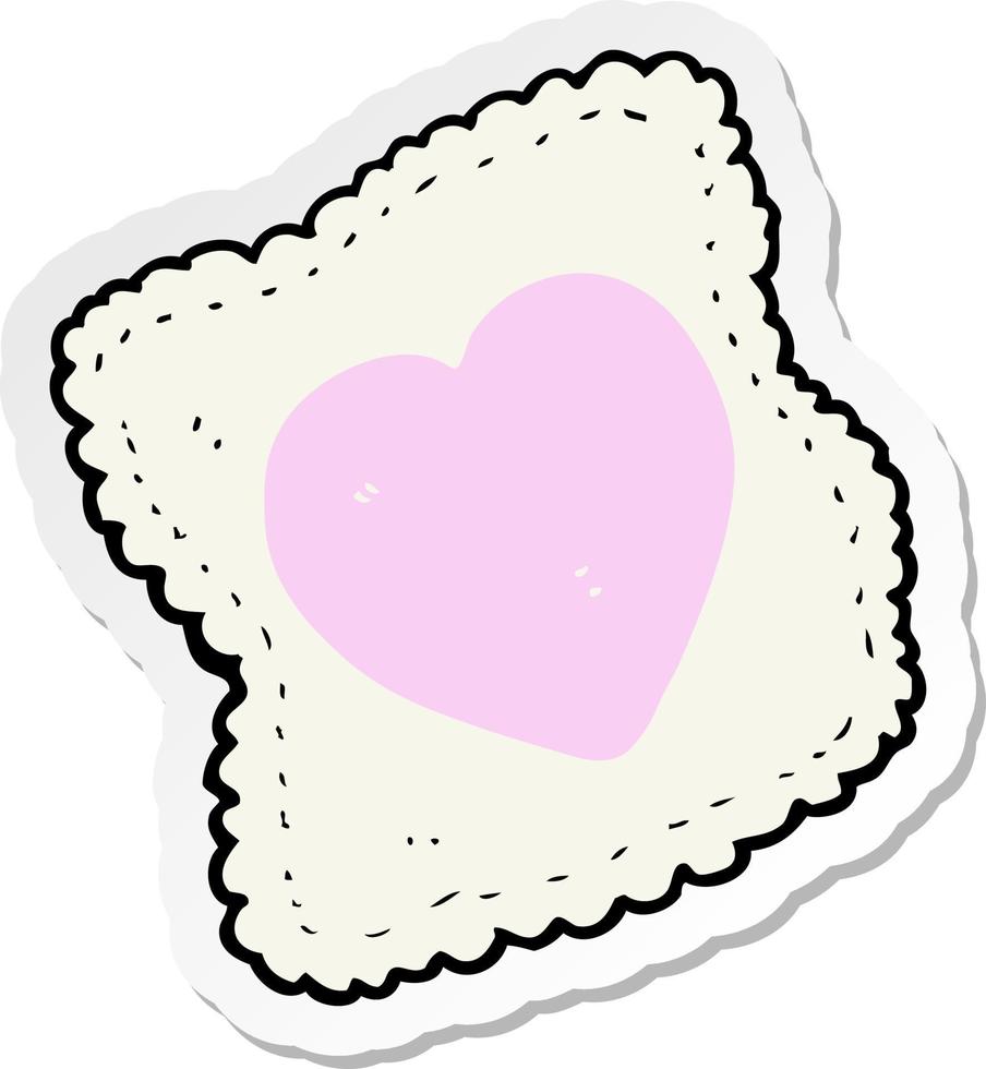 sticker of a cartoon handkerchief vector