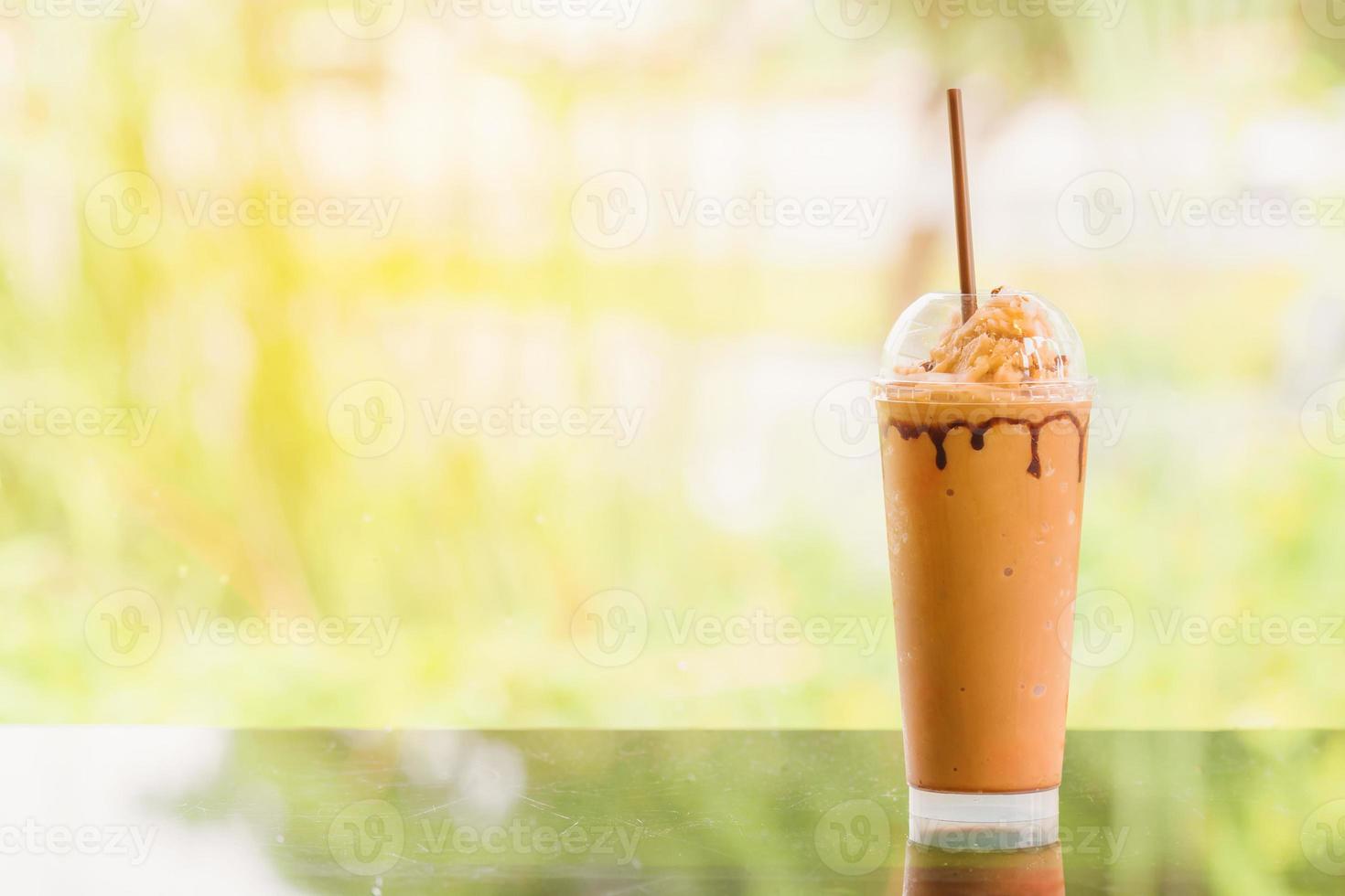 Frappe coffee in the coffee shop photo