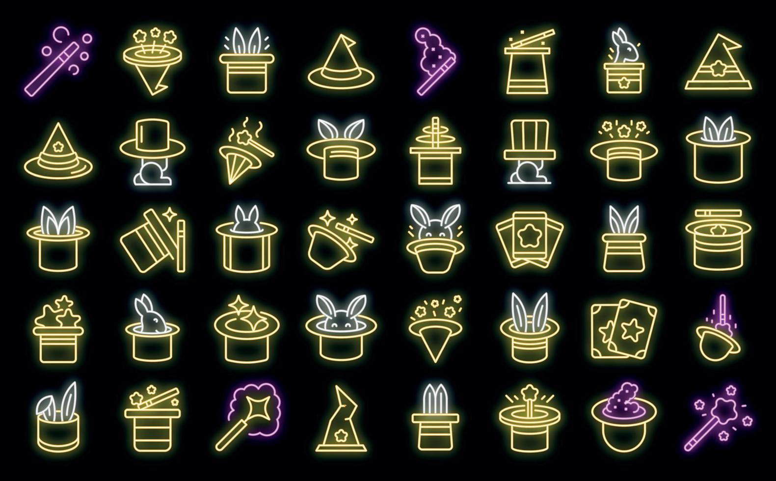 Quiz icons set outline vector. Bubble poll vector neon