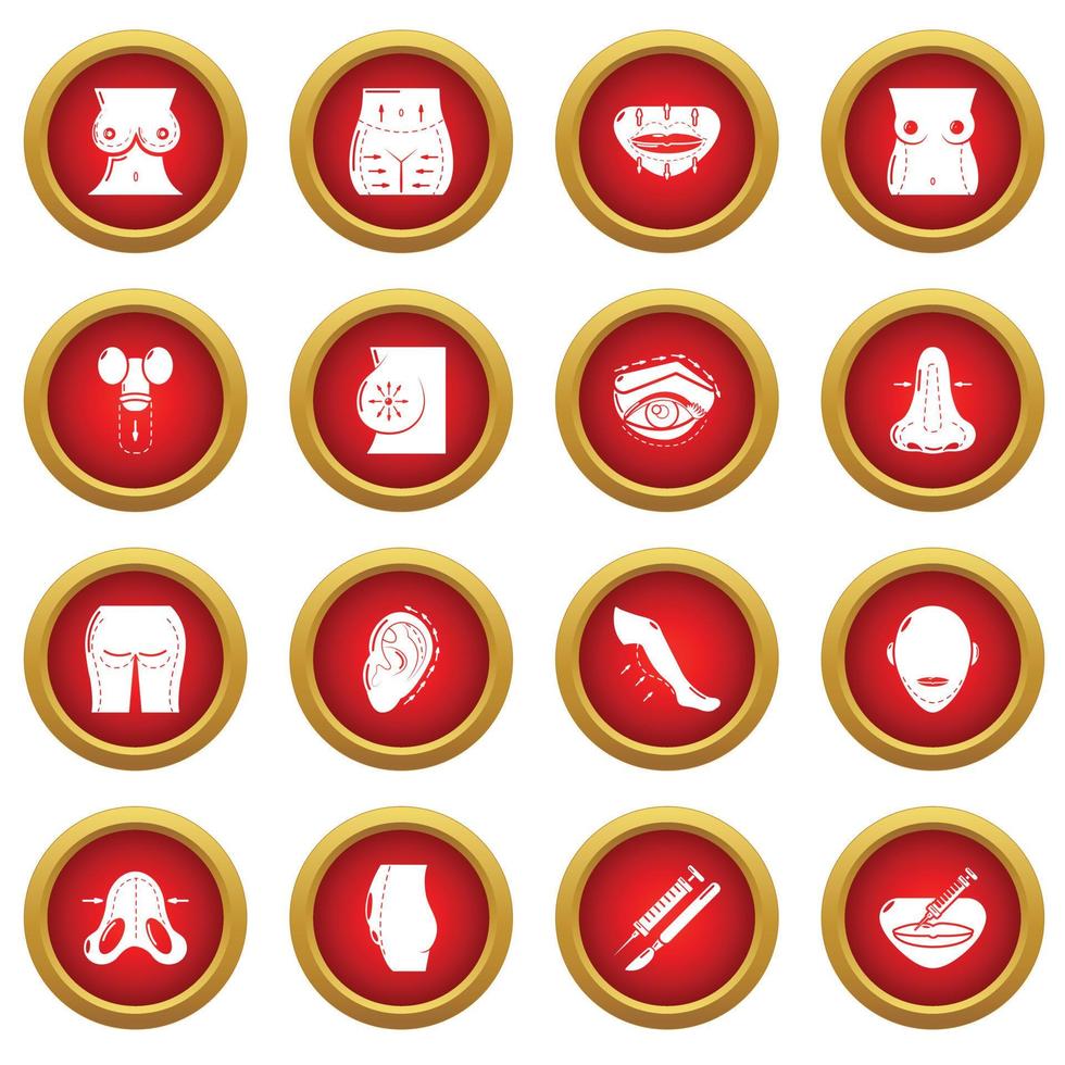 Body parts icons set, simple style vector