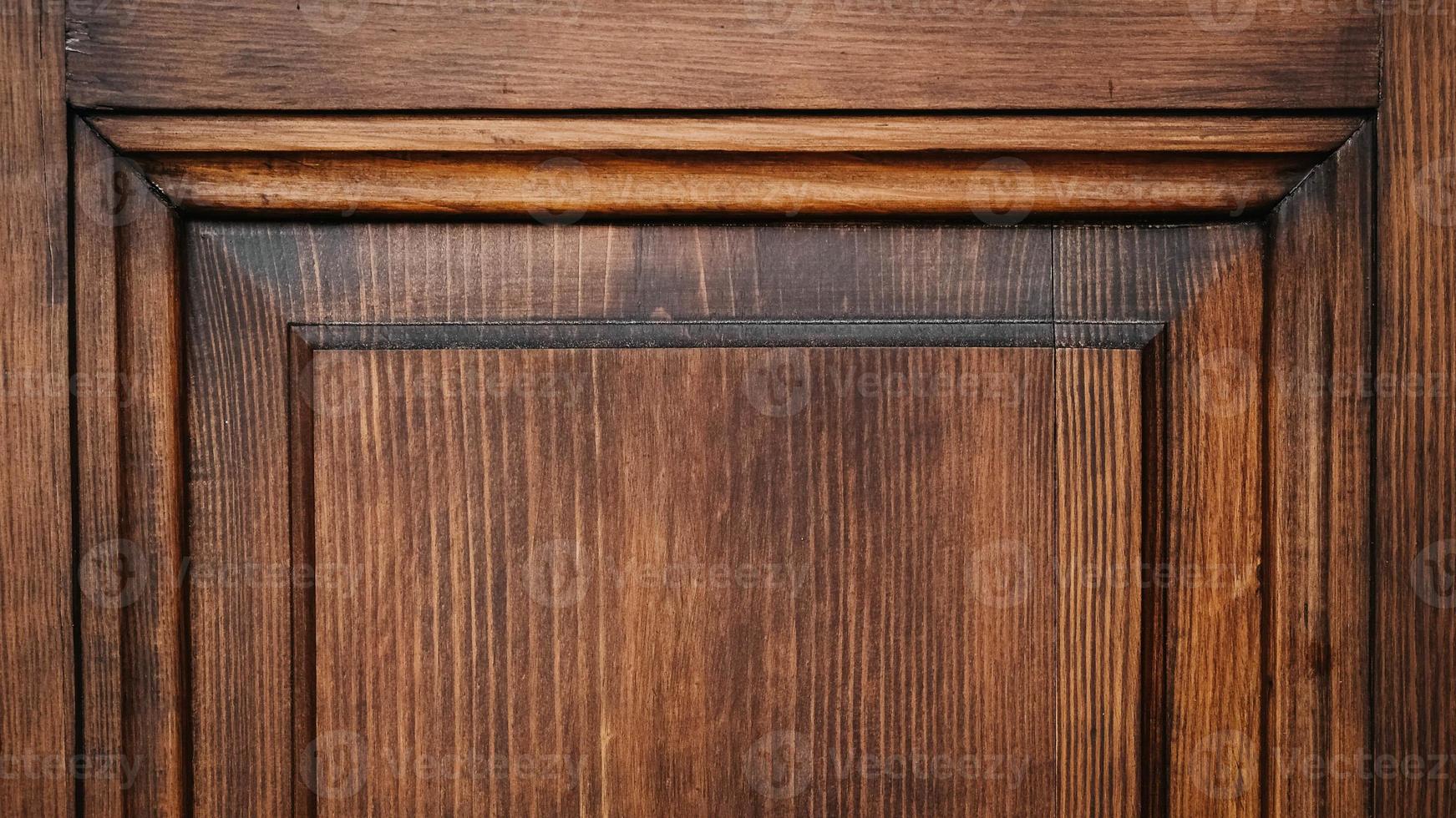 elemento de puerta de madera vintage hecho de caoba foto