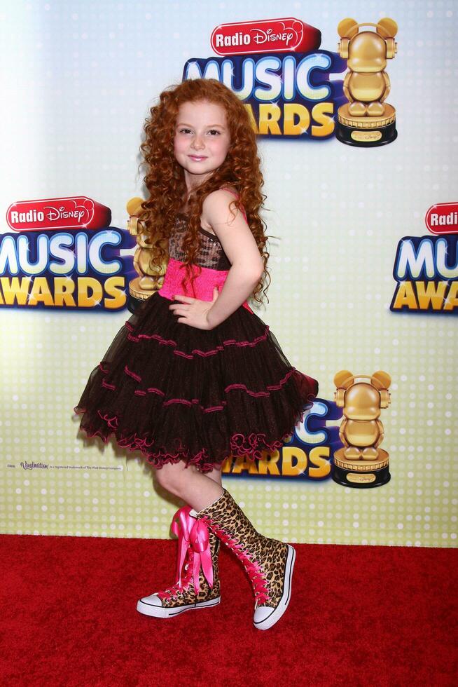 LOS ANGELES, APR 27 -  Francesca Capaldi arrives at the Radio Disney Music Awards 2013 at the Nokia Theater on April 27, 2013 in Los Angeles, CA photo