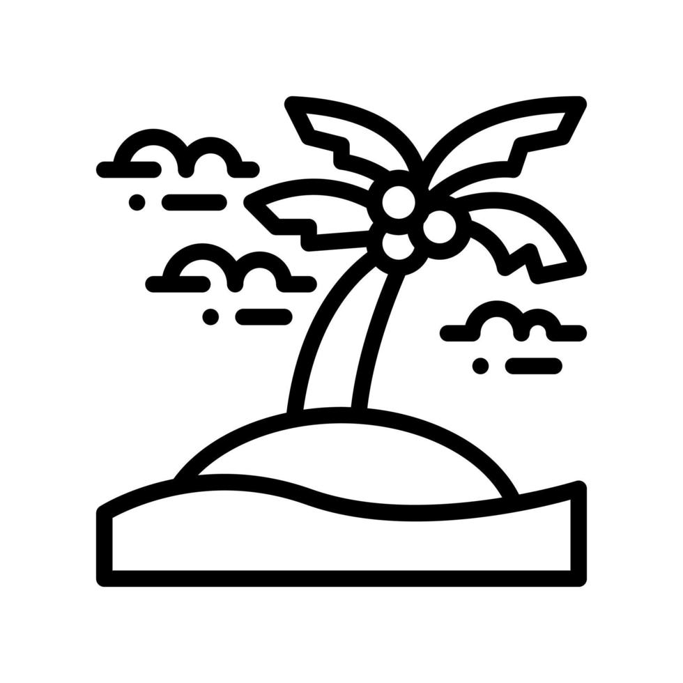 icono de estilo de línea de playa. ilustración vectorial para diseño gráfico, sitio web, aplicación vector