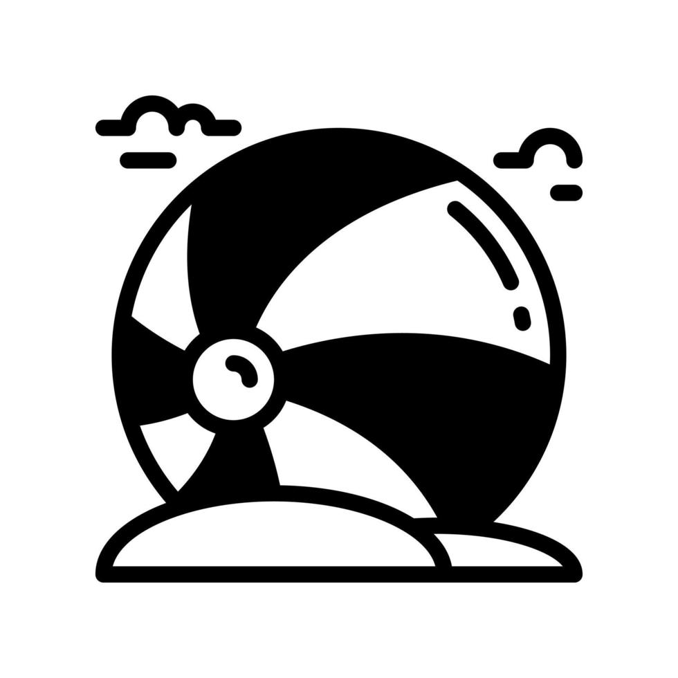 icono de estilo sólido de pelota de playa. ilustración vectorial para diseño gráfico, sitio web, aplicación vector