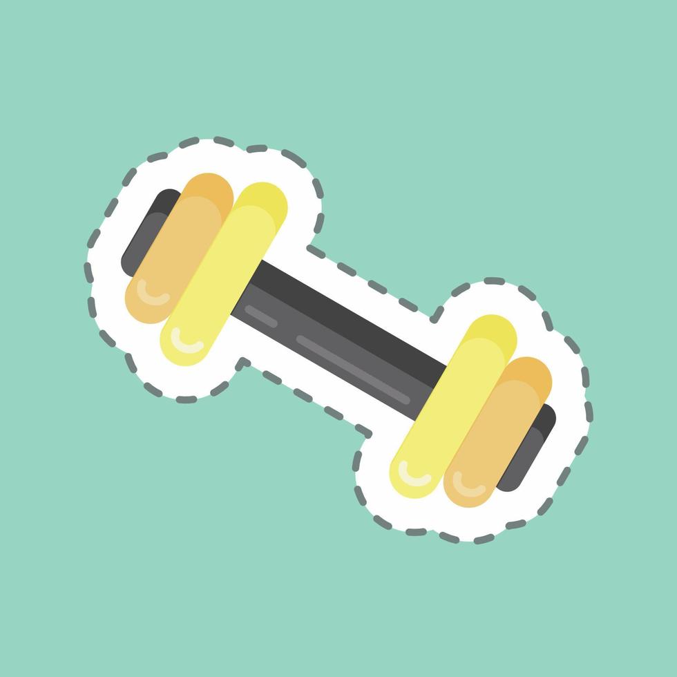 Sticker line cut Gym. suitable for education symbol. simple design editable. design template vector. simple illustration vector