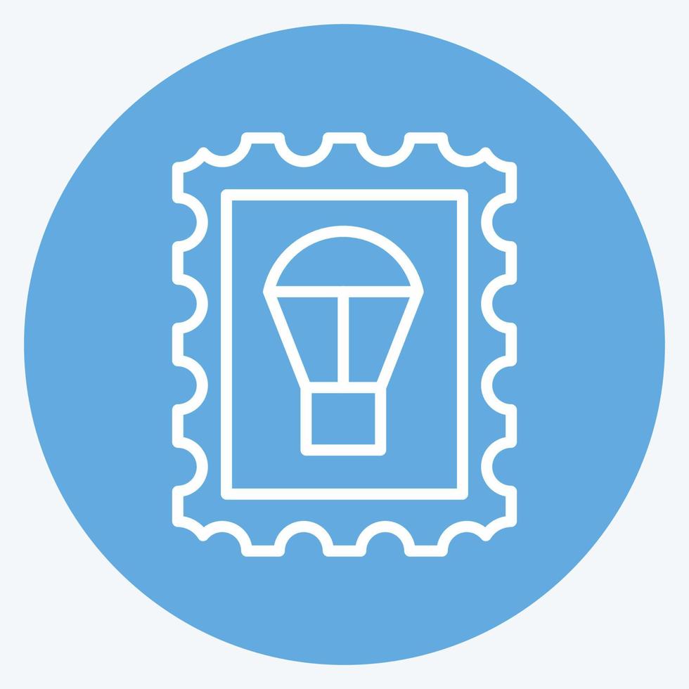Icon Stamp Collecting. suitable for education symbol. blue eyes style. simple design editable. design template vector. simple illustration vector