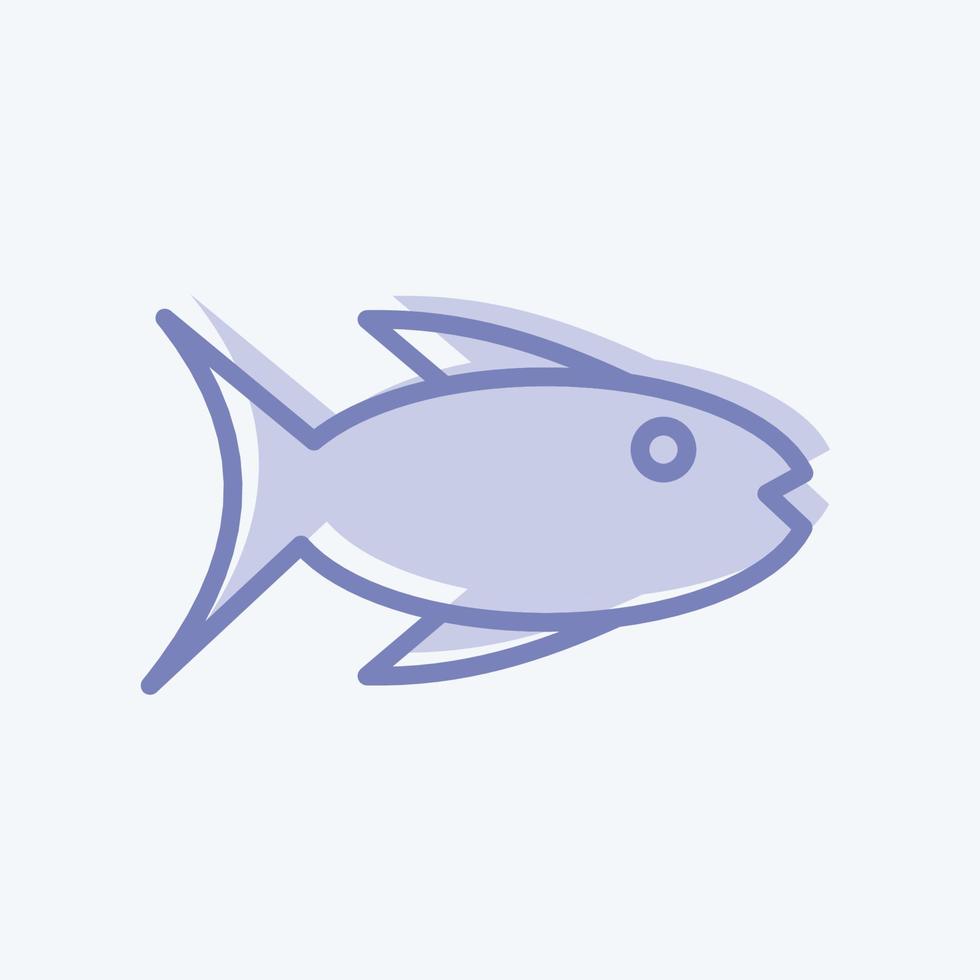 Icon Fishing. suitable for education symbol. two tone style. simple design editable. design template vector. simple illustration vector