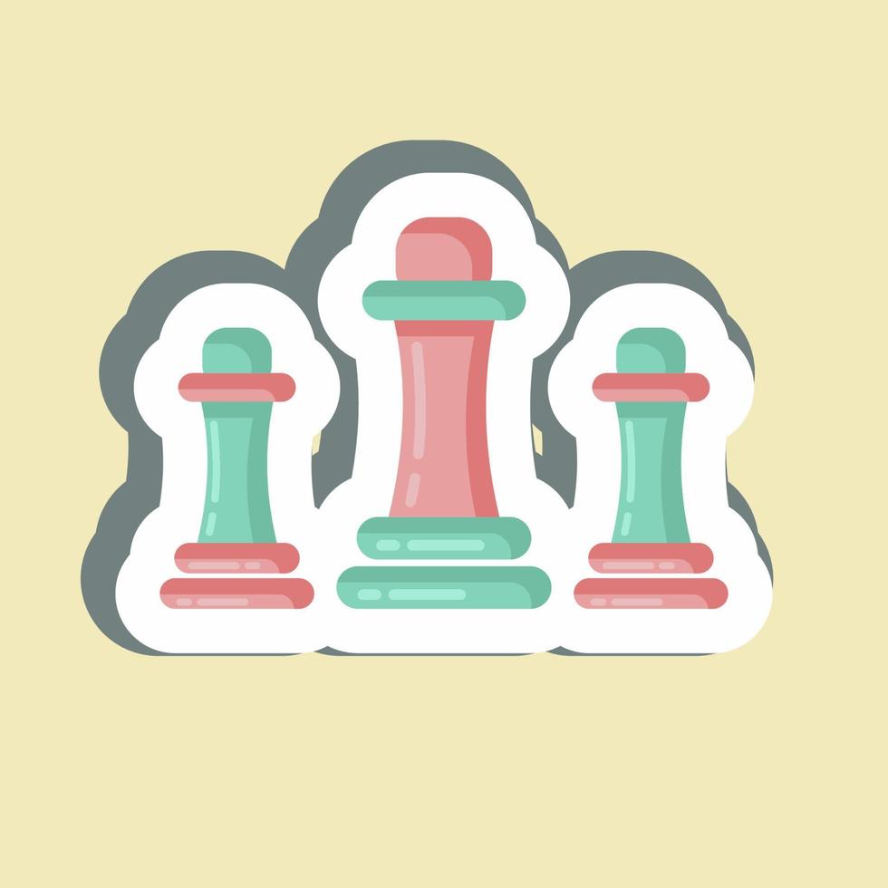 Sticker Chess. suitable for education symbol. simple design editable. design template vector. simple illustration vector