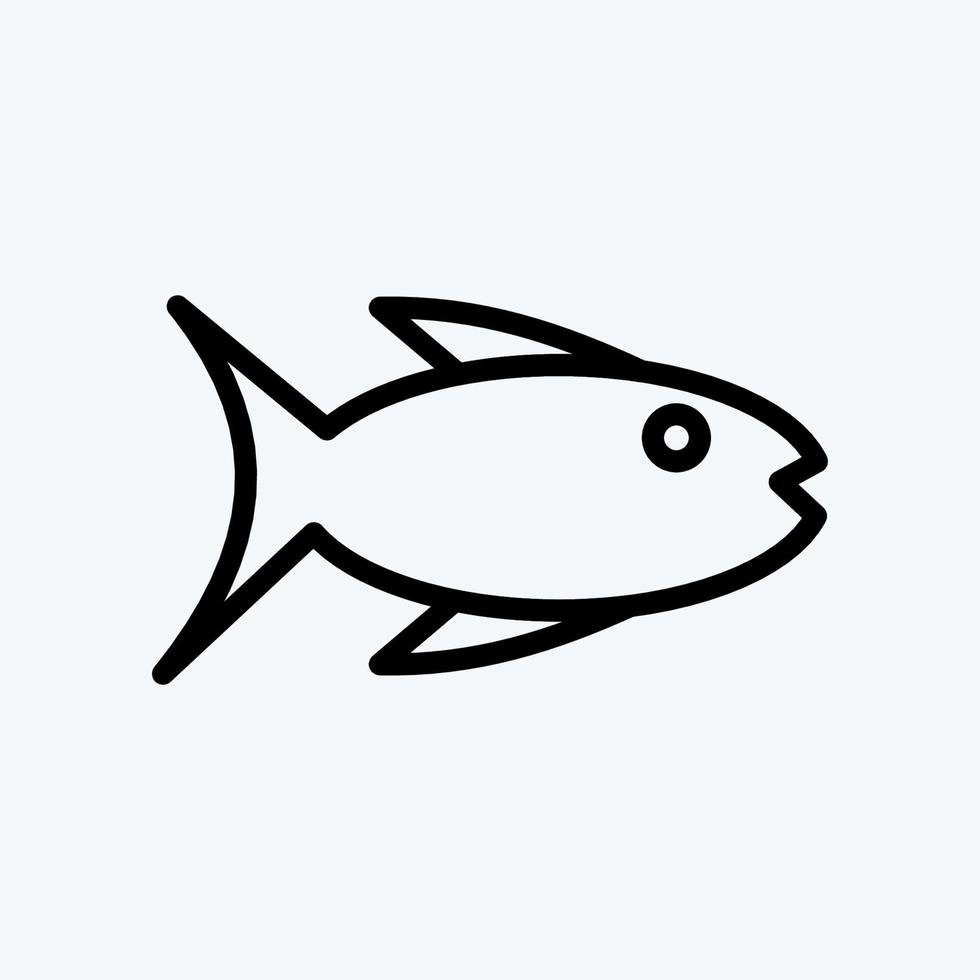 Icon Fishing. suitable for education symbol. line style. simple design editable. design template vector. simple illustration vector