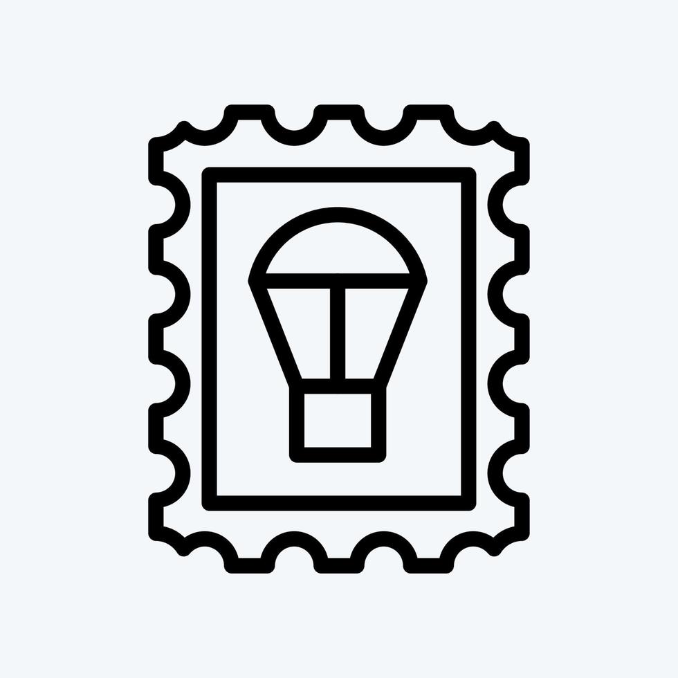 Icon Stamp Collecting. suitable for education symbol. line style. simple design editable. design template vector. simple illustration vector