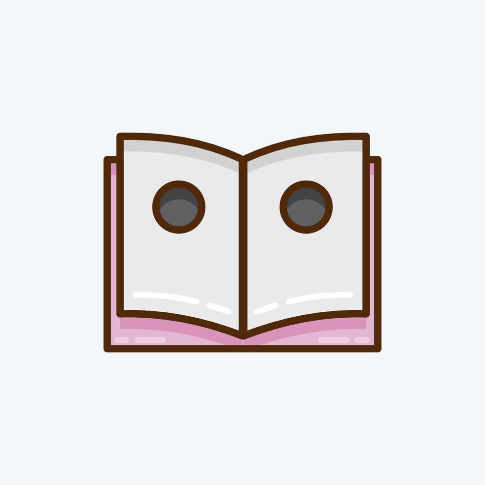 Icon Reading. suitable for education symbol. flat style. simple design editable. design template vector. simple illustration vector