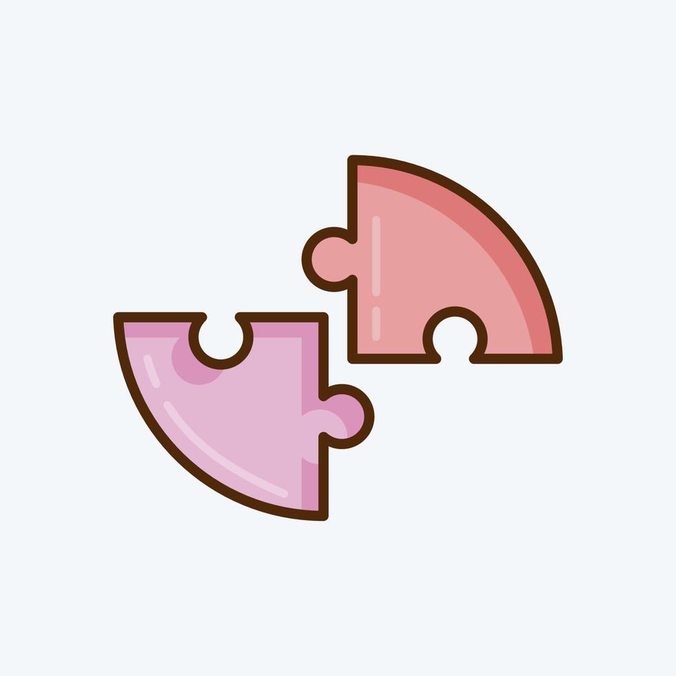 Icon Puzzle. suitable for education symbol. flat style. simple design editable. design template vector. simple illustration vector