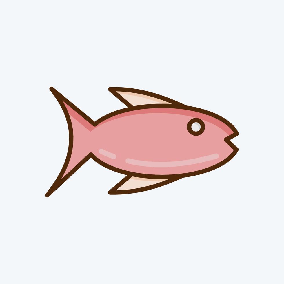 icono de pesca. adecuado para el símbolo de la educación. estilo plano diseño simple editable. vector de plantilla de diseño. ilustración sencilla