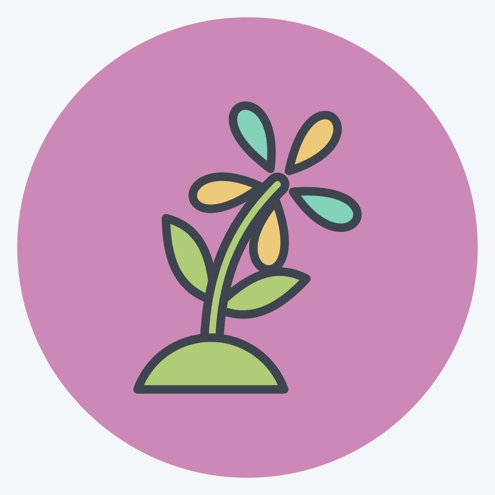 icono de jardinería. adecuado para el símbolo de la educación. estilo compañero de color. diseño simple editable. vector de plantilla de diseño. ilustración sencilla