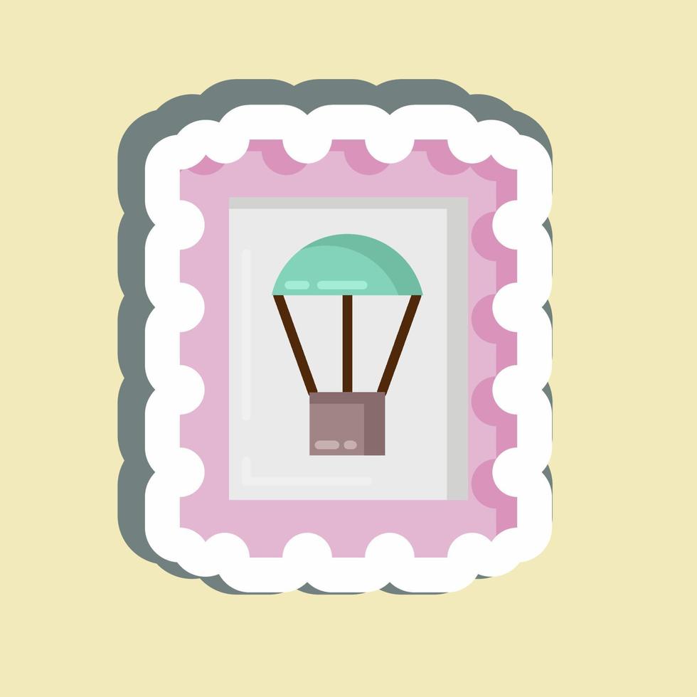 Sticker Stamp Collecting. suitable for education symbol. simple design editable. design template vector. simple illustration vector