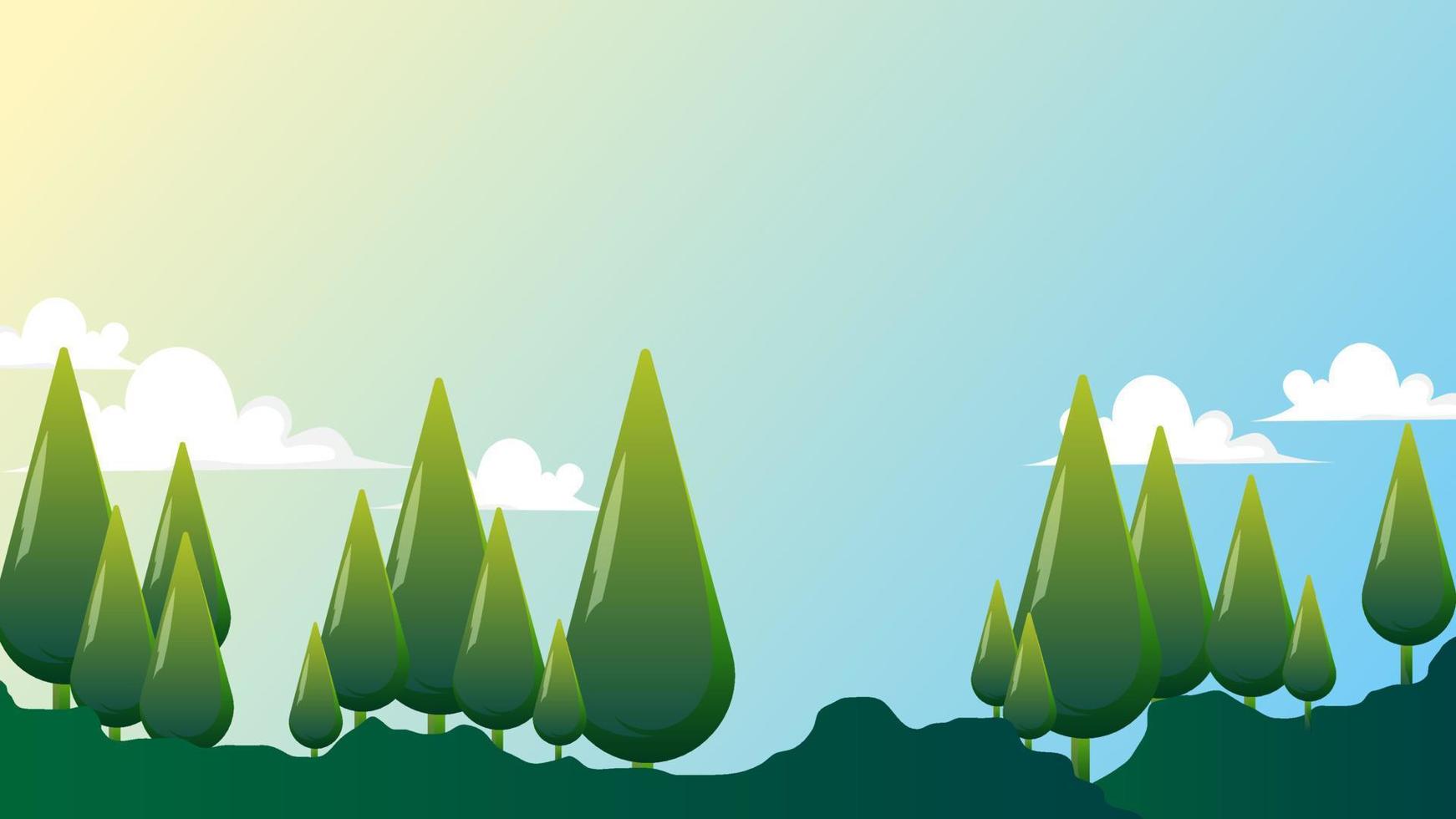 minimal landscape background vector