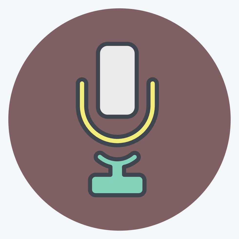 Icon Singing. suitable for education symbol. color mate style. simple design editable. design template vector. simple illustration vector