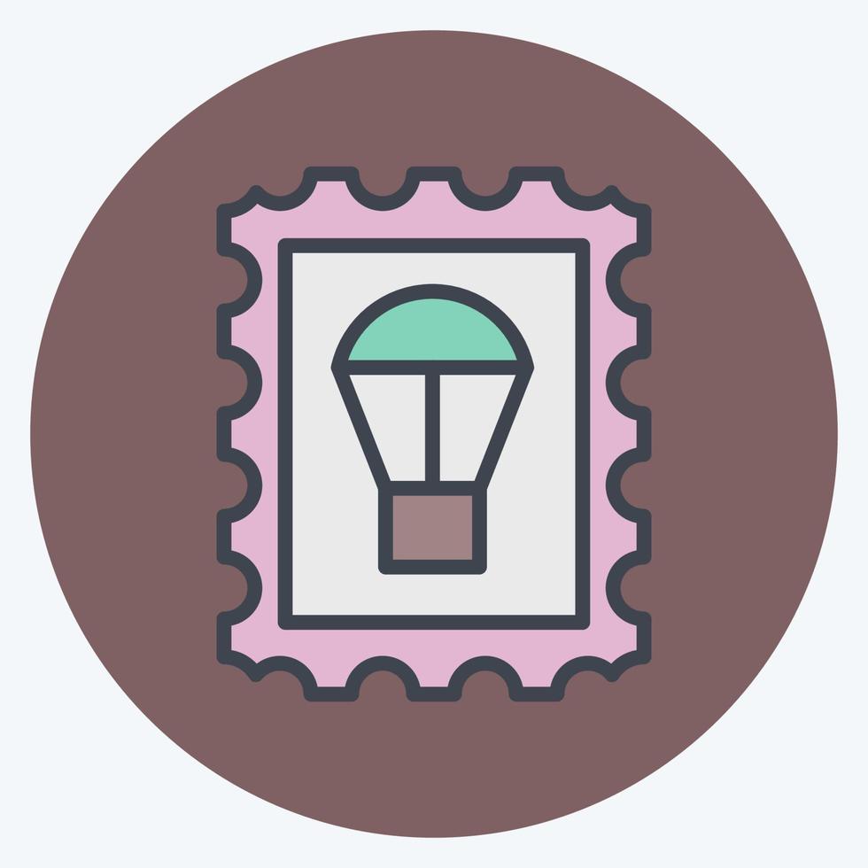 Icon Stamp Collecting. suitable for education symbol. color mate style. simple design editable. design template vector. simple illustration vector