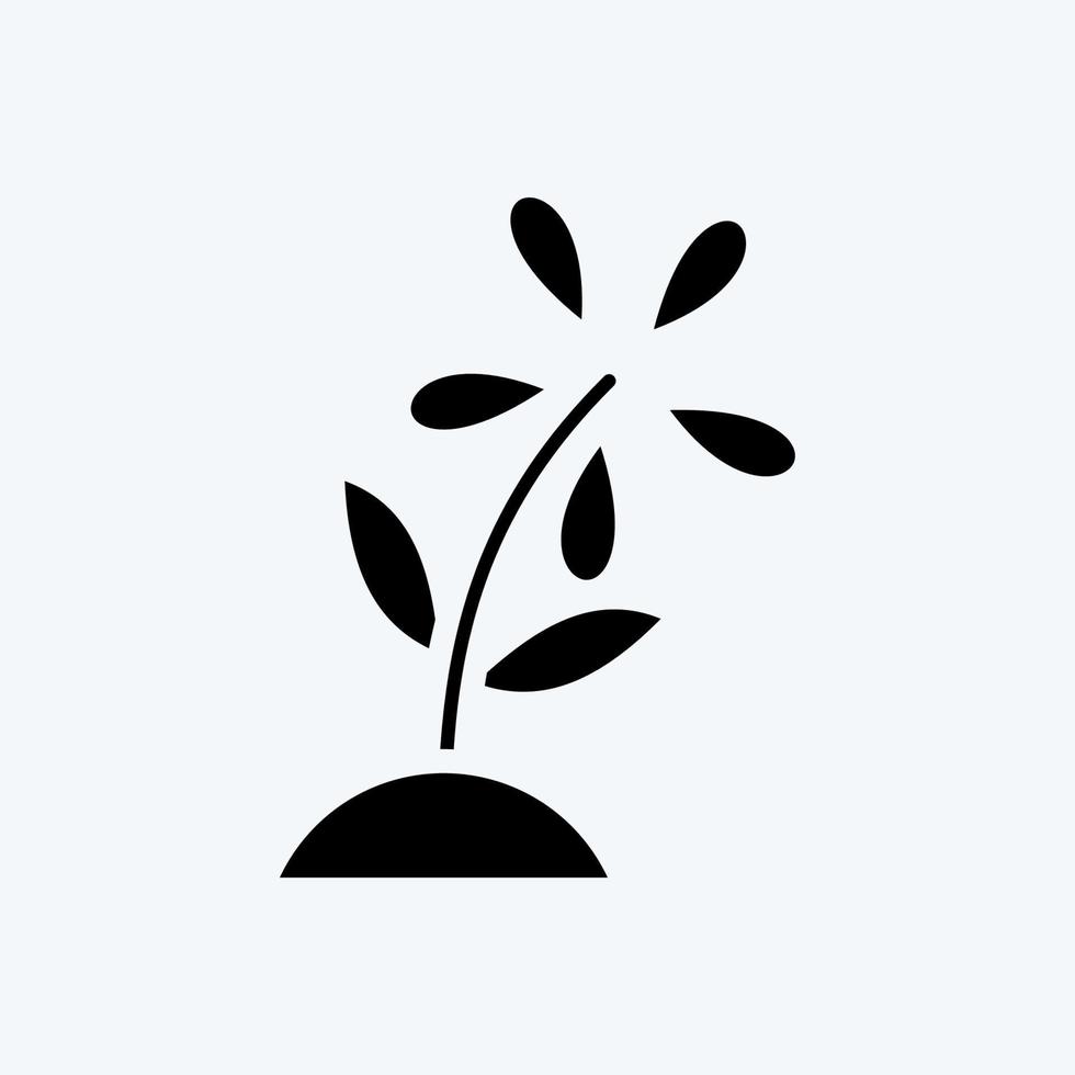 icono de jardinería. adecuado para el símbolo de la educación. estilo de glifo. diseño simple editable. vector de plantilla de diseño. ilustración sencilla