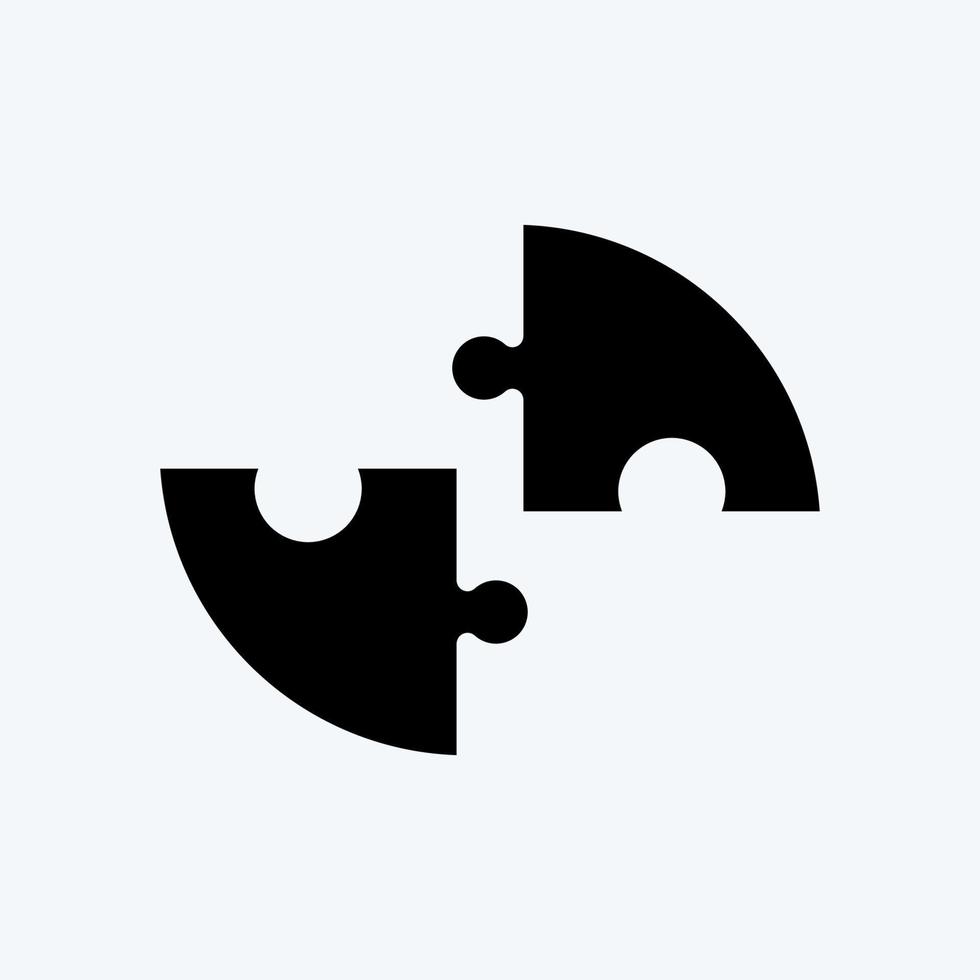 Icon Puzzle. suitable for education symbol. glyph style. simple design editable. design template vector. simple illustration vector