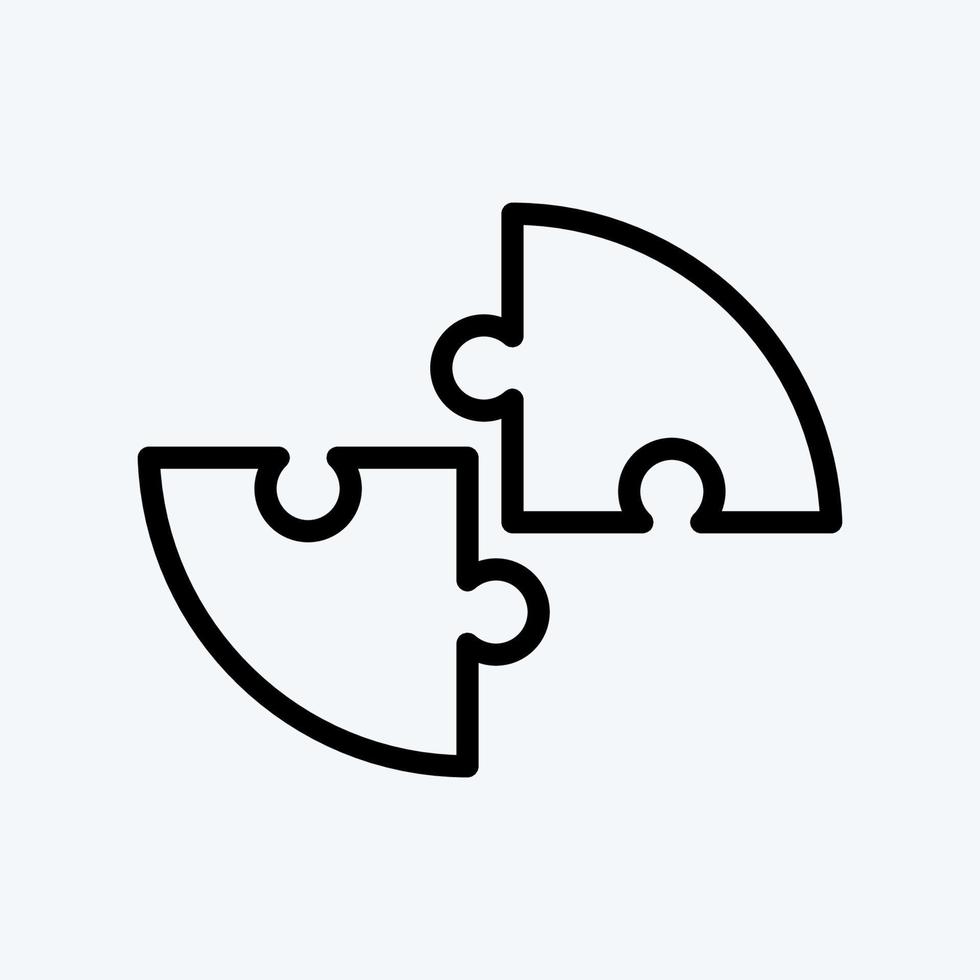Icon Puzzle. suitable for education symbol. line style. simple design editable. design template vector. simple illustration vector