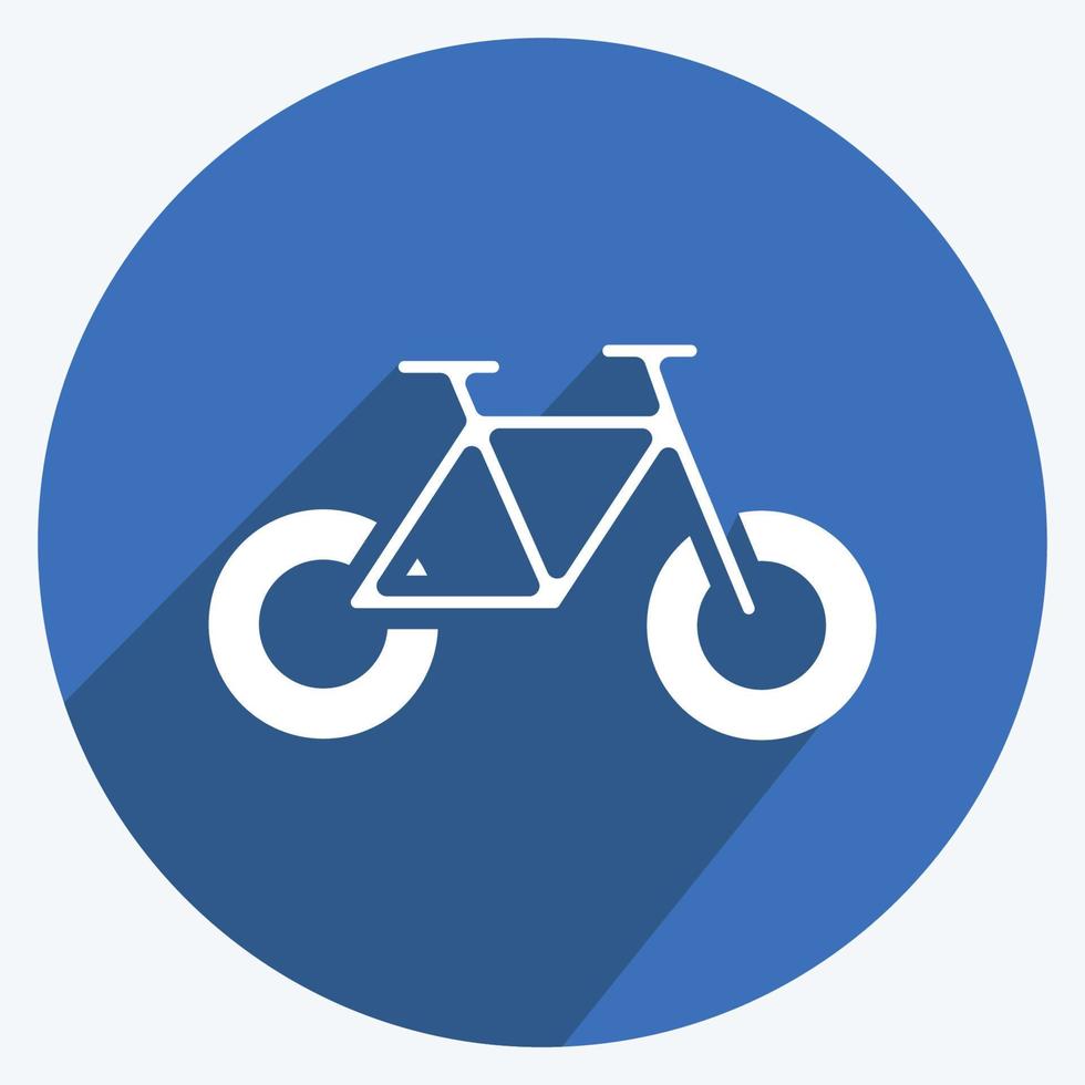 icono de ciclismo. adecuado para el símbolo de la educación. estilo de sombra larga. diseño simple editable. vector de plantilla de diseño. ilustración sencilla