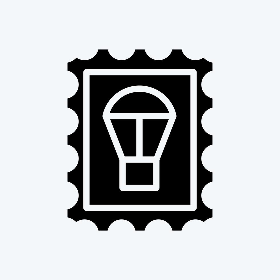 Icon Stamp Collecting. suitable for education symbol. glyph style. simple design editable. design template vector. simple illustration vector