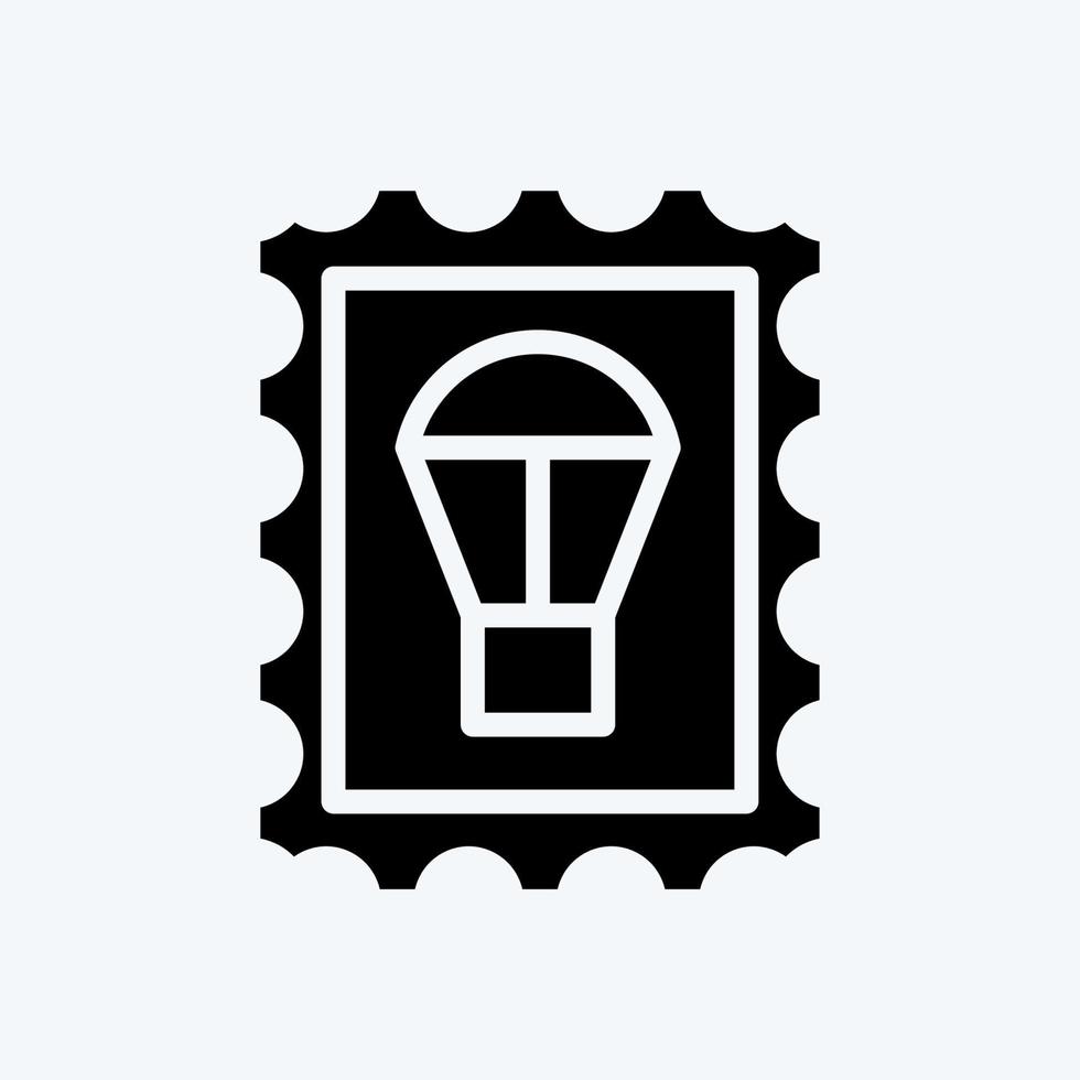 Icon Stamp Collecting. suitable for education symbol. glyph style. simple design editable. design template vector. simple illustration vector