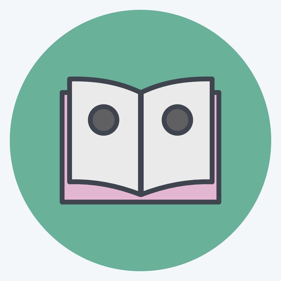 Icon Reading. suitable for education symbol. color mate style. simple design editable. design template vector. simple illustration vector