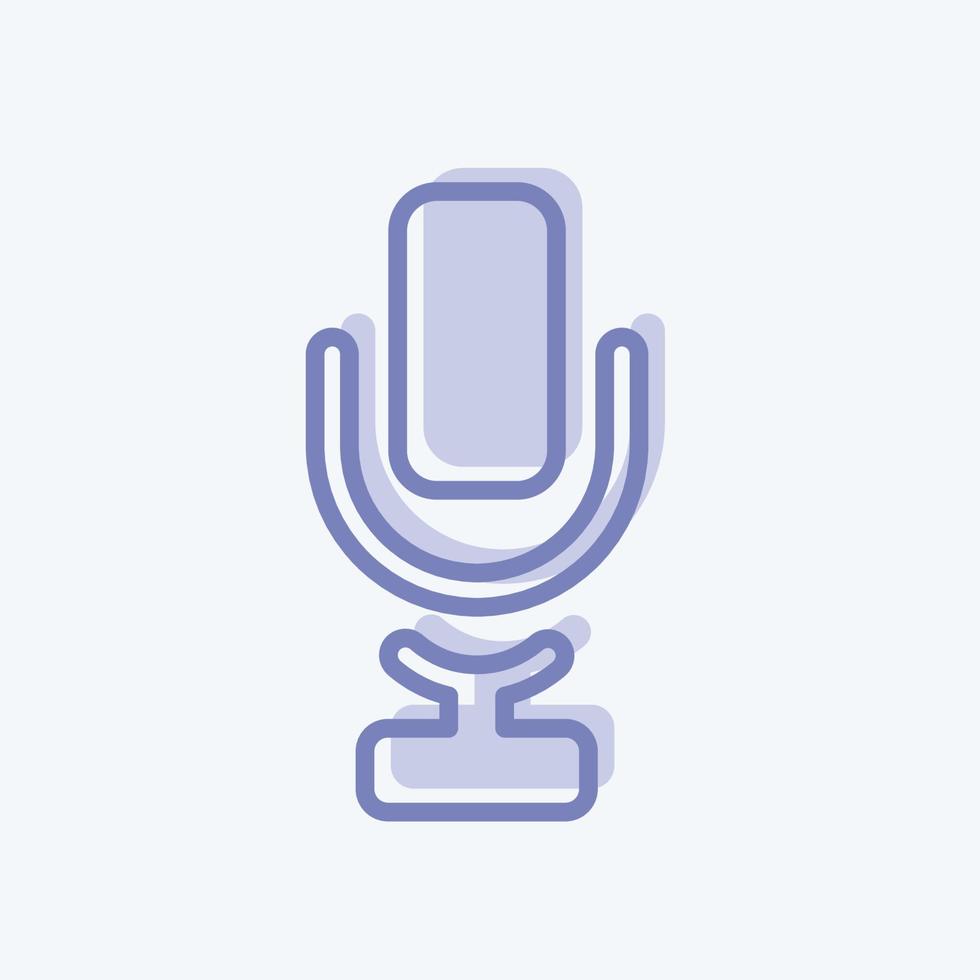 Icon Singing. suitable for education symbol. two tone style. simple design editable. design template vector. simple illustration vector