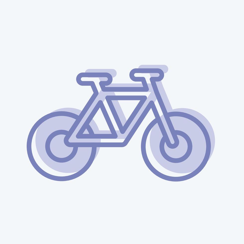 icono de ciclismo. adecuado para el símbolo de la educación. estilo de dos tonos. diseño simple editable. vector de plantilla de diseño. ilustración sencilla