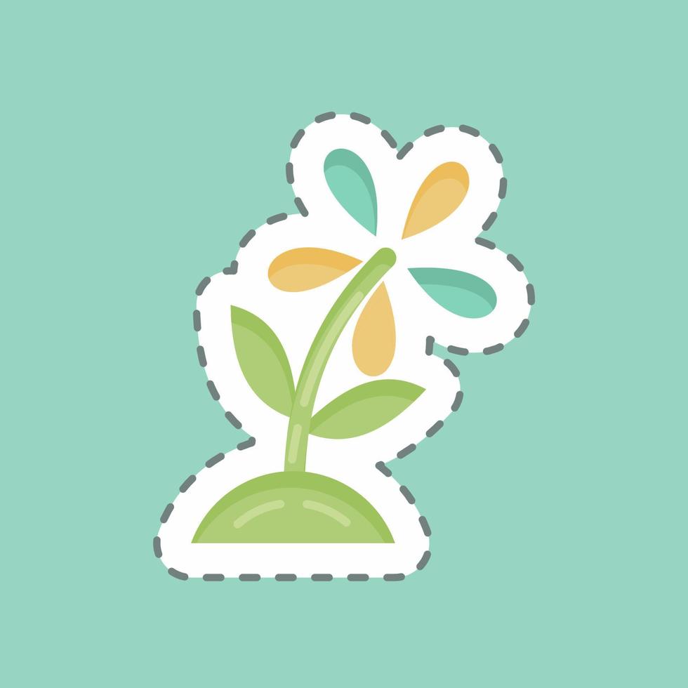 Sticker line cut Gardening. suitable for education symbol. simple design editable. design template vector. simple illustration vector