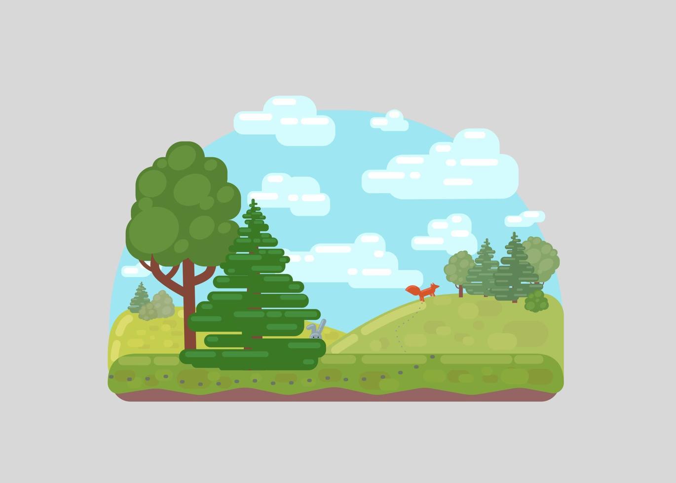 Vector nature landscape background.