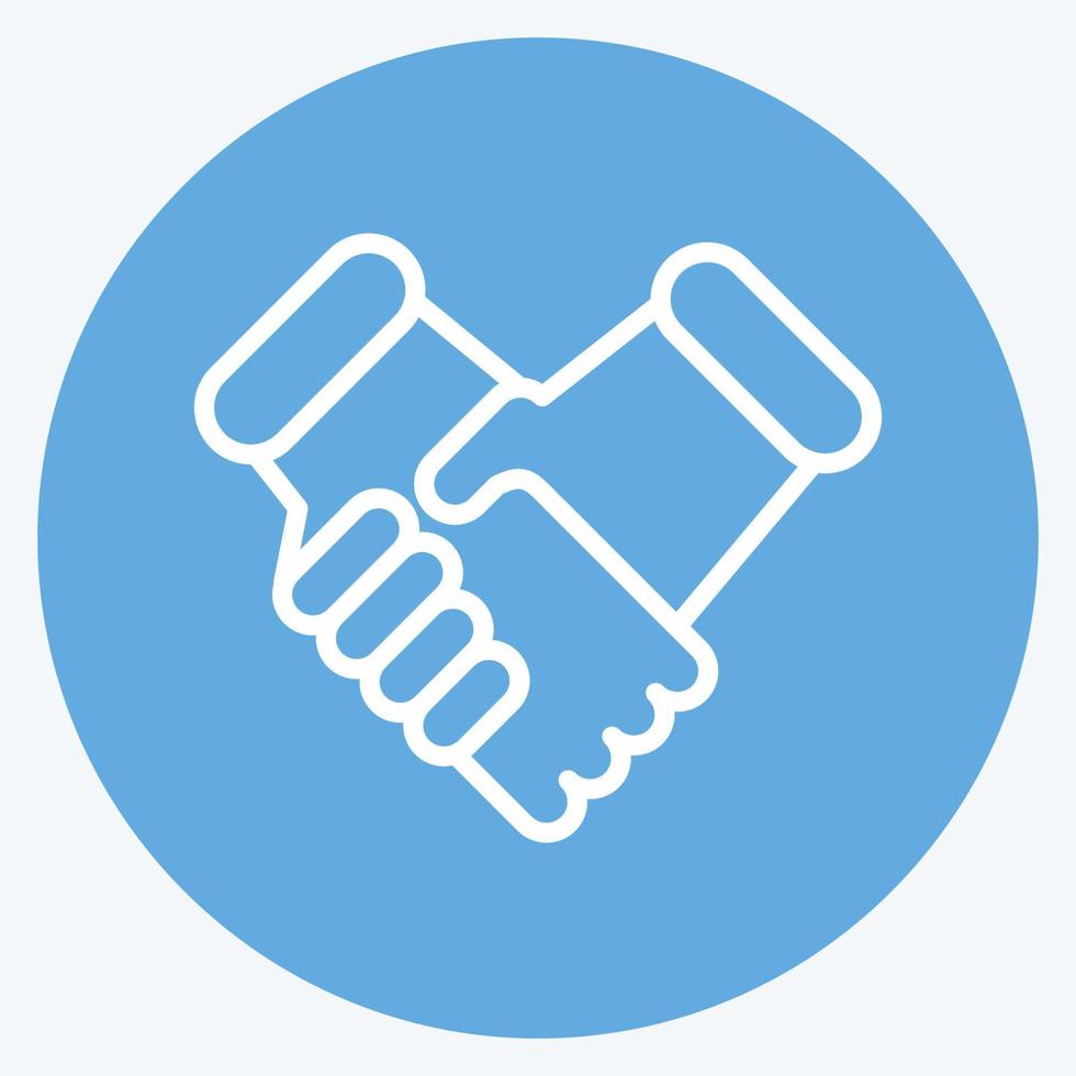 Icon Trust. suitable for Branding symbol. blue eyes style. simple design editable. design template vector. simple illustration vector