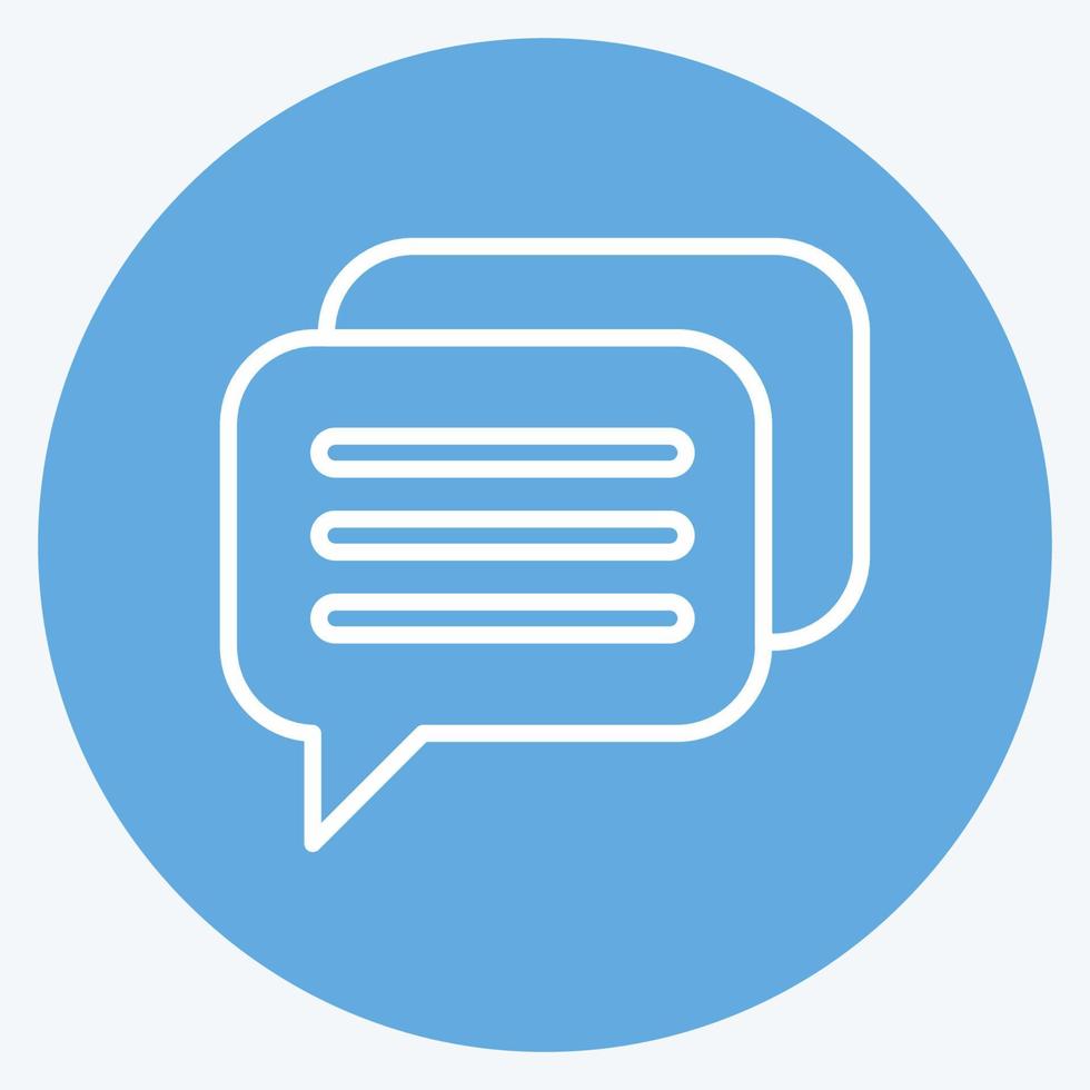 Icon Messages. suitable for Branding symbol. blue eyes style. simple design editable. design template vector. simple illustration vector