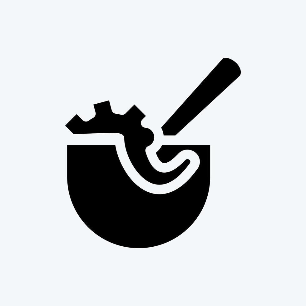 Icon Seafood Soup. suitable for Japanese symbol. glyph style. simple design editable. design template vector. simple illustration vector