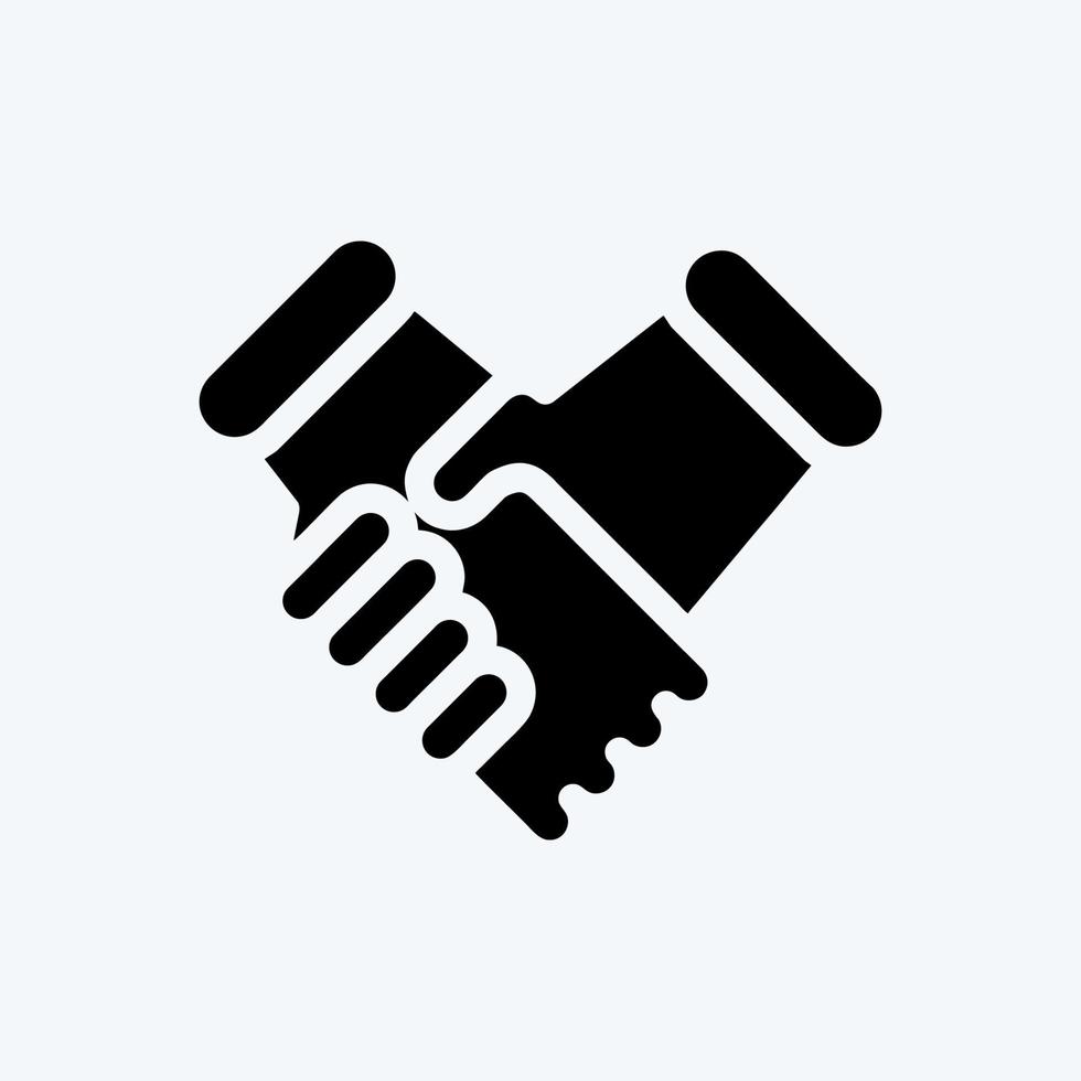 Icon Trust. suitable for Branding symbol. glyph style. simple design editable. design template vector. simple illustration vector