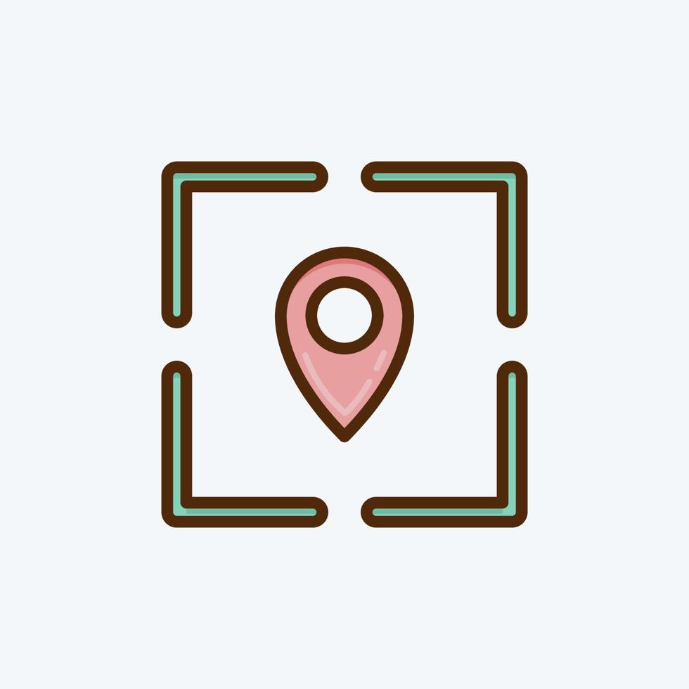 Icon Positioning. suitable for Branding symbol. flat style. simple design editable. design template vector. simple illustration vector
