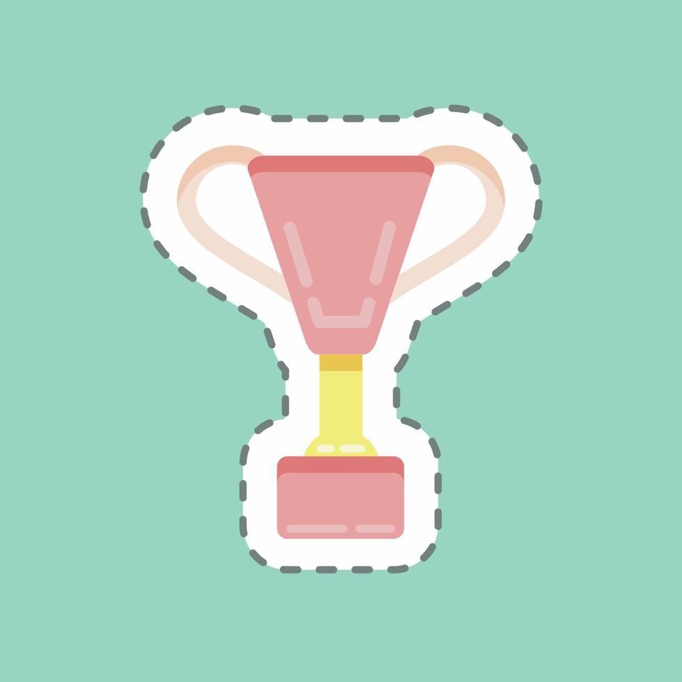 Sticker line cut Success. suitable for Branding symbol. simple design editable. design template vector. simple illustration vector
