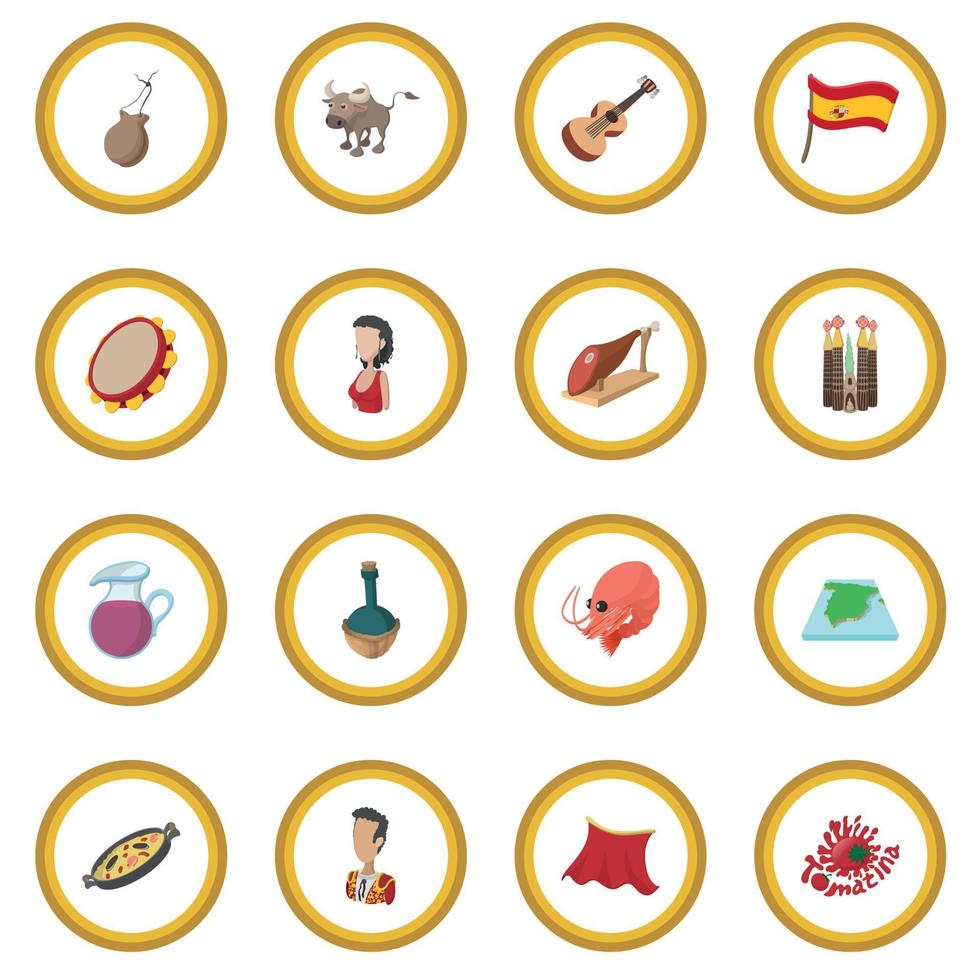 Spain icon circle vector